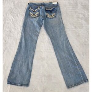 Antique River Bootcut Jeans Embellished Pockets Light Wash Size 27